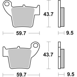 Plaquettes de frein Brembo Off-Road métal fritté - 07HO48SX