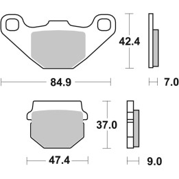 Plaquettes de frein Brembo Off-Road métal fritté - 07KA07SD