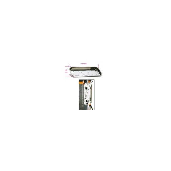 Bac de rangement magnétique Beta rectangulaire | Oxmoto