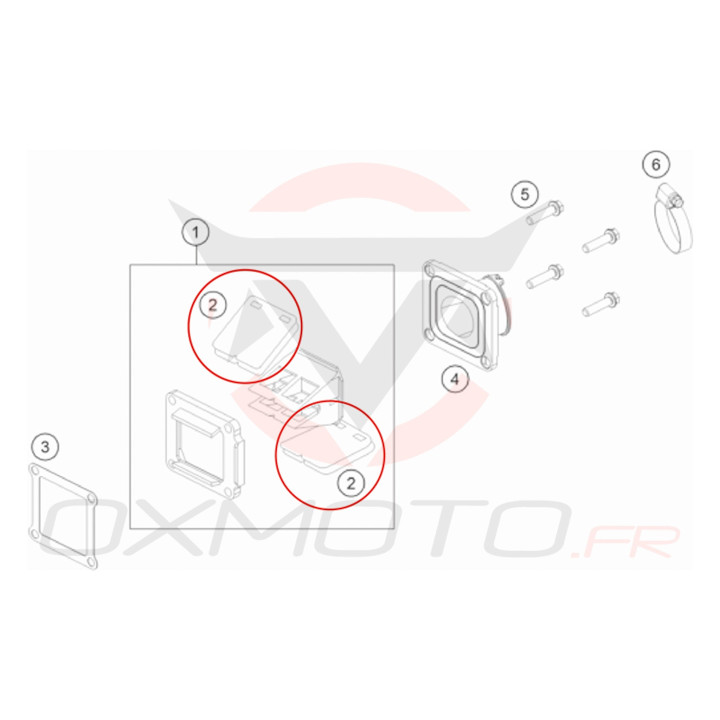 Lamelle de clapet origine ktm/gasgas 85cc | Oxmoto