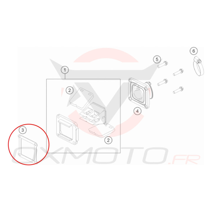 Joint boite à clapet origine ktm/gasgas 85cc | Oxmoto