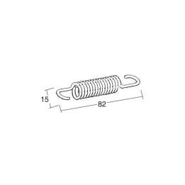 Ressort Buzzetti 82x15mm pour béquille centrale | Oxmoto