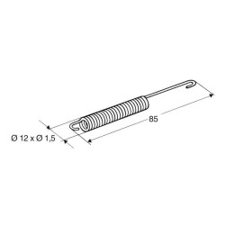 Ressort Buzzetti 87x18,3mm pour béquille centrale 445917