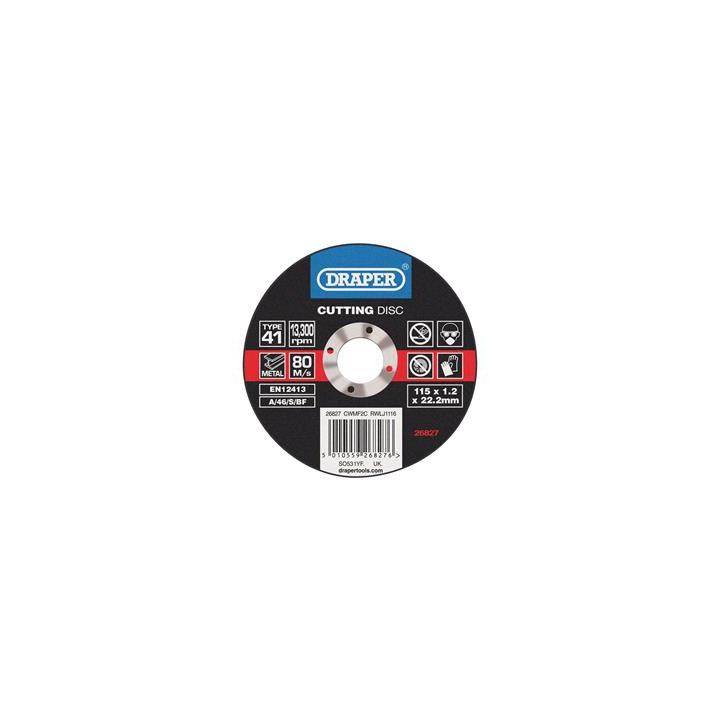 Disque à tronçonner Draper ø115mm - 1,2mm | Oxmoto