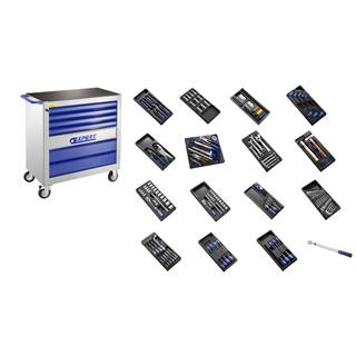 Servante XL équipée Expert 250 outils - 7 tiroirs | Oxmoto