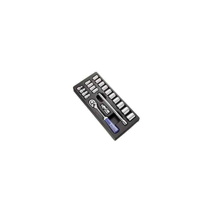 Module d'outils Expert douilles et cliquet 1/2'' - plateau plastique