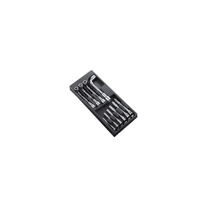 Module d'outils Expert 10 clés à pipe 6 pans - plateau plastique
