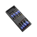 Module d'outils Expert 8 tournevis plats/cruciformes - plateau plastique