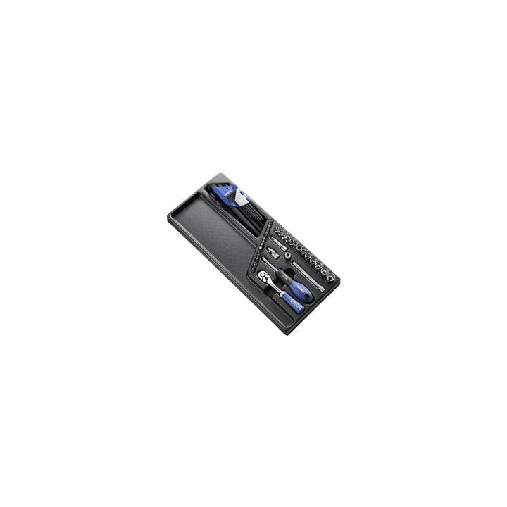 Module d'outils Expert douilles et cliquets 1/4'' - plateau plastique