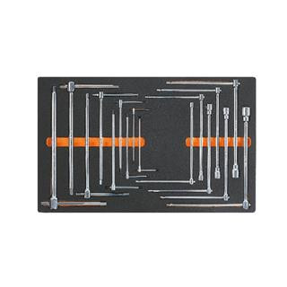 Plateau thermoformé souple Beta série m m65 16 clés en t mâle/femelle