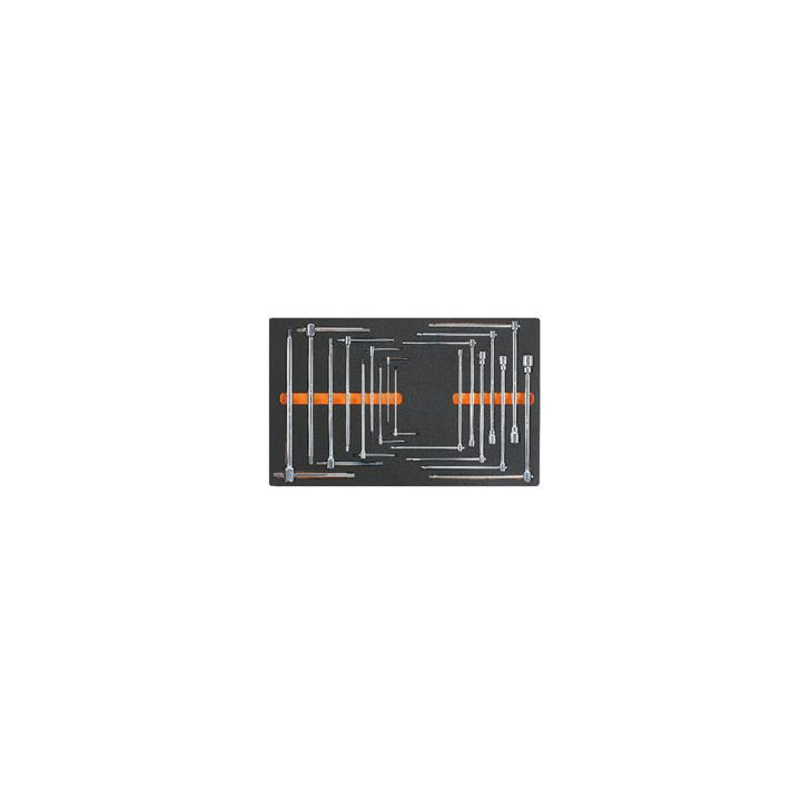 Plateau thermoformé souple Beta série m m65 16 clés en t mâle/femelle