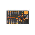 Plateau thermoformé souple Beta série m m165 49 porte-embouts, tournevis et pinces