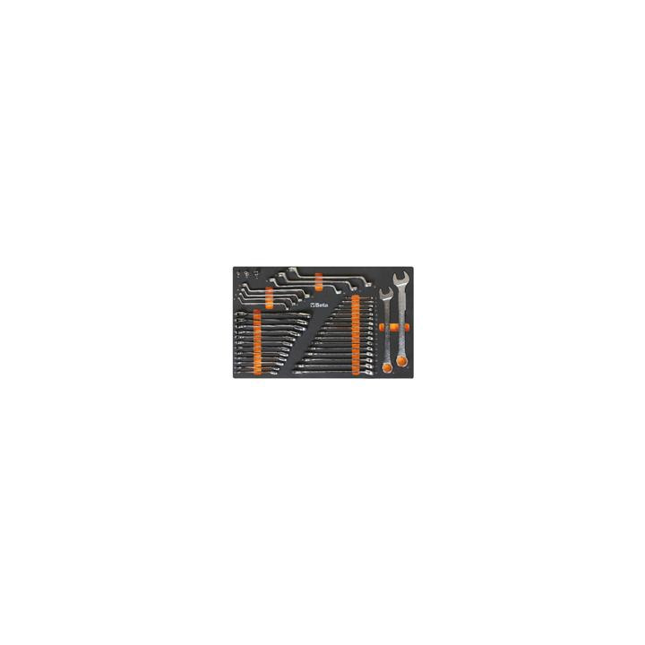 Plateau thermoformé souple Beta série m m25 40 clés mixtes et adapteurs pour douilles