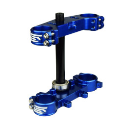 Te de fourche Scar offset 25mm bleu | Oxmoto