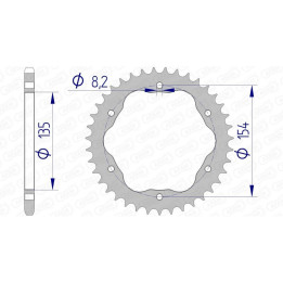 Couronne AFAM aluminium 51804 - 520 - nécessite un porte couronne AFAM 1074696005