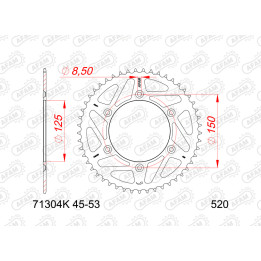 Couronne AFAM acier standard 71304k - 520 | Oxmoto