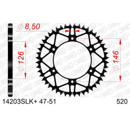 Couronne AFAM acier anti-boue - 420 | Oxmoto