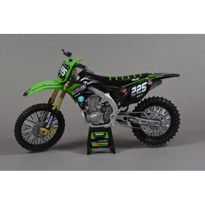 Maquette Kawasaki 250 kx-f moreau échelle 1/12 | Oxmoto