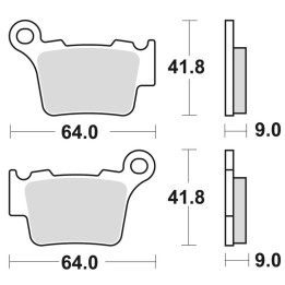 Plaquettes de frein Braking Off-Road/Quad métal fritté - 891CM44