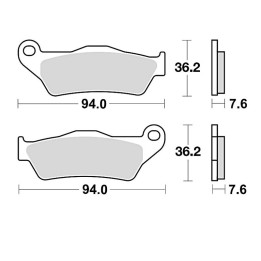 Plaquettes de frein Braking Off-Road métal fritté - 746CM46
