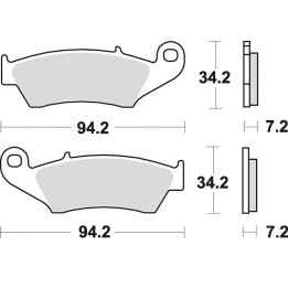 Plaquettes de frein Braking Off-Road/Quad métal fritté - 772CM44