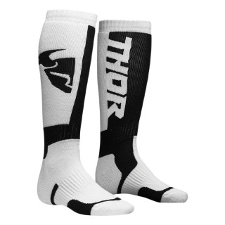 Chaussettes Thor mx enfant blanc/noir 2021 | Oxmoto