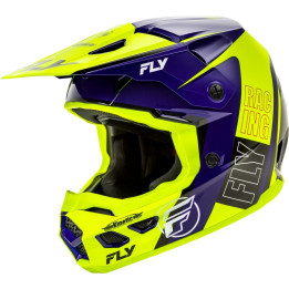 Casque FLY RACING Kinetic Rally - Hi-Vis/bleu/noir | Oxmoto