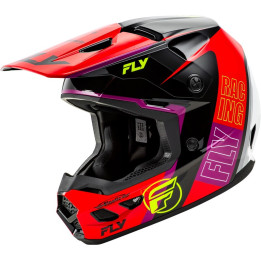 Casque FLY RACING Kinetic Rally - rouge/noir/blanc | Oxmoto