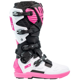 Bottes Sidi Crossfire 3 SRS - noir / blanc / rose | Oxmoto