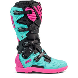Bottes Sidi Crossfire 3 SRS - noir / Menthe / rose | Oxmoto