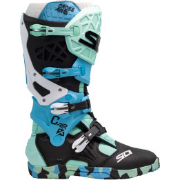 Bottes Sidi Crossair X - Messy / Cyan | Oxmoto