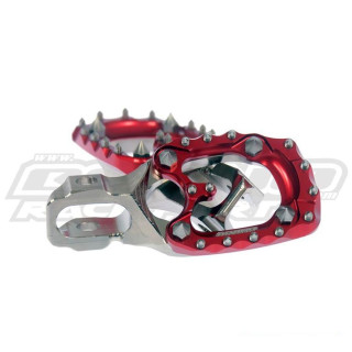 Repose-pieds acier avec pad alu rouge Beta rr 2t-4t 2020-2025