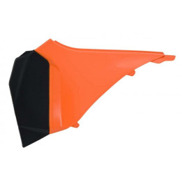 Cache boîte à air gauche Racetech orange/noir KTM | Oxmoto