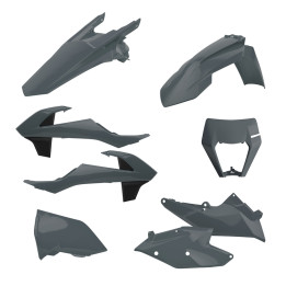 Kit plastique Polisport Enduro gris nardo KTM EXC/EXC-F