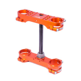 Té de fourche X Trig ROCS Tech orange offset 22mm | Oxmoto