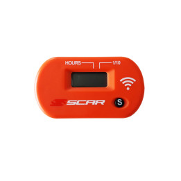 Compteur d'heures Scar Sans-fil avec Velcro orange | Oxmoto