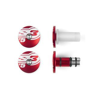 Embouts de guidons S3 End 5 Ø14mm rouge | Oxmoto