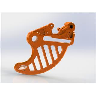 Protège-disque Scar arrière orange | Oxmoto