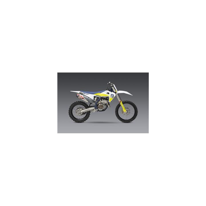 Ligne complète Yoshimura rs-12 signature series inox/silencieux alu/casquette carbone ktm/husqvarna