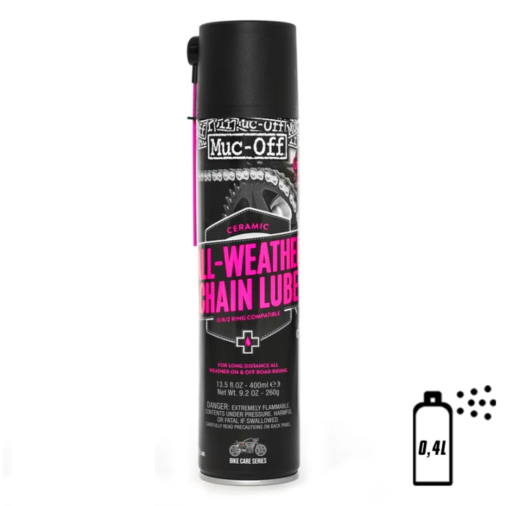 Lubrifiant chaîne Muc-off all weather chain lube - spray 400ml