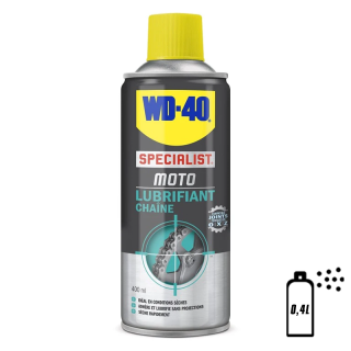 Lubrifiant chaîne Wd 40 Specialist® Moto conditions sèches - Spray 400 ml