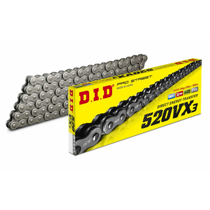 Chaîne de transmission D I D 520vx3 x-ring 118 maillons