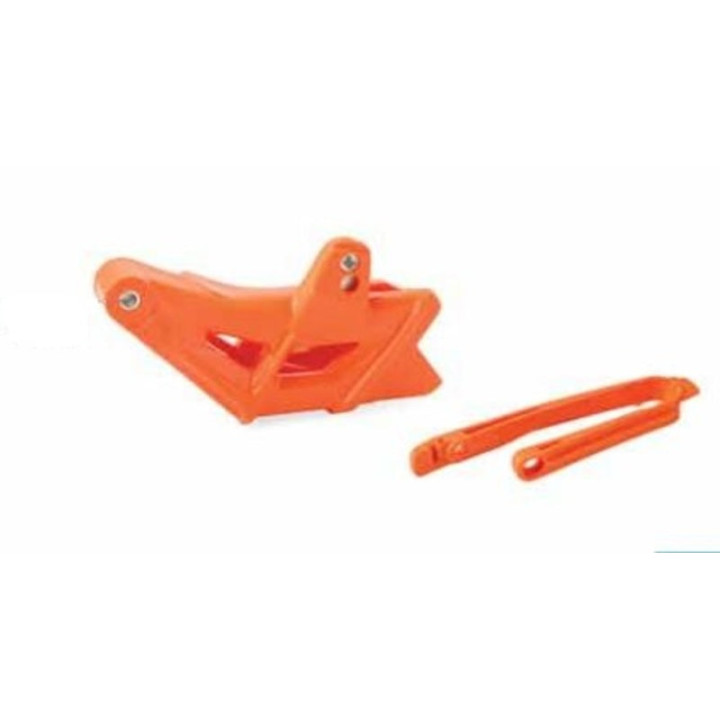 Kit guide chaîne + patin de bras oscillant Polisport orange KTM 1086062001