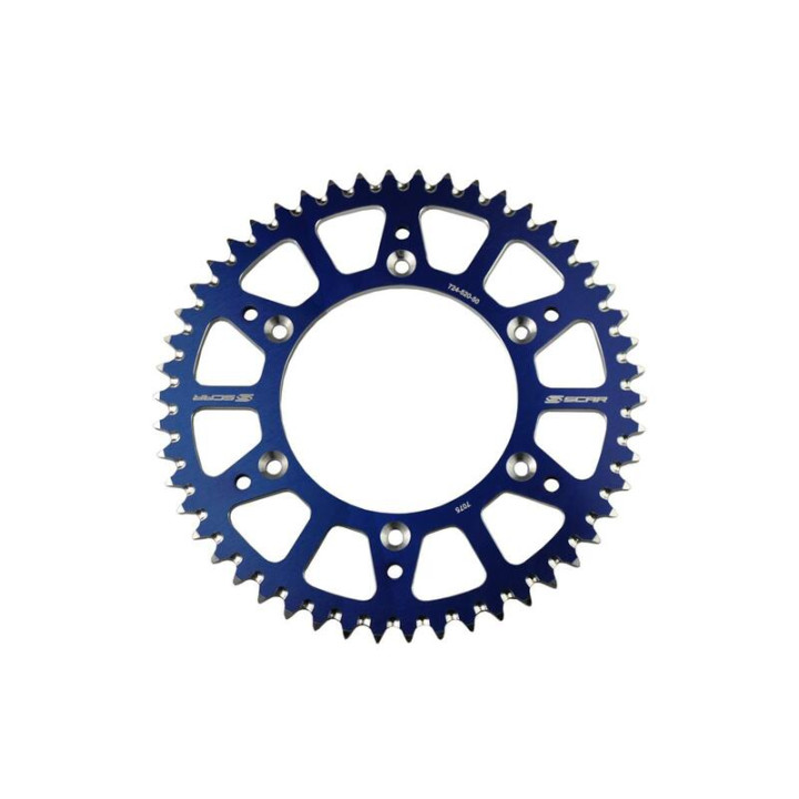Couronne Scar 50 dents alu ultra-light anti-boue pas 428 type srs520 bleu - 50 dents