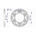 Couronne AFAM alu anti-boue - 520 11212+45 | Oxmoto