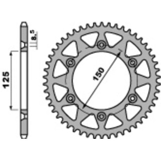 Couronne PBR acier standard 899 - 520 - 38 dents | Oxmoto
