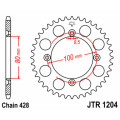 Couronne jt sprockets acier standard 1204 - 428 - 50 dents