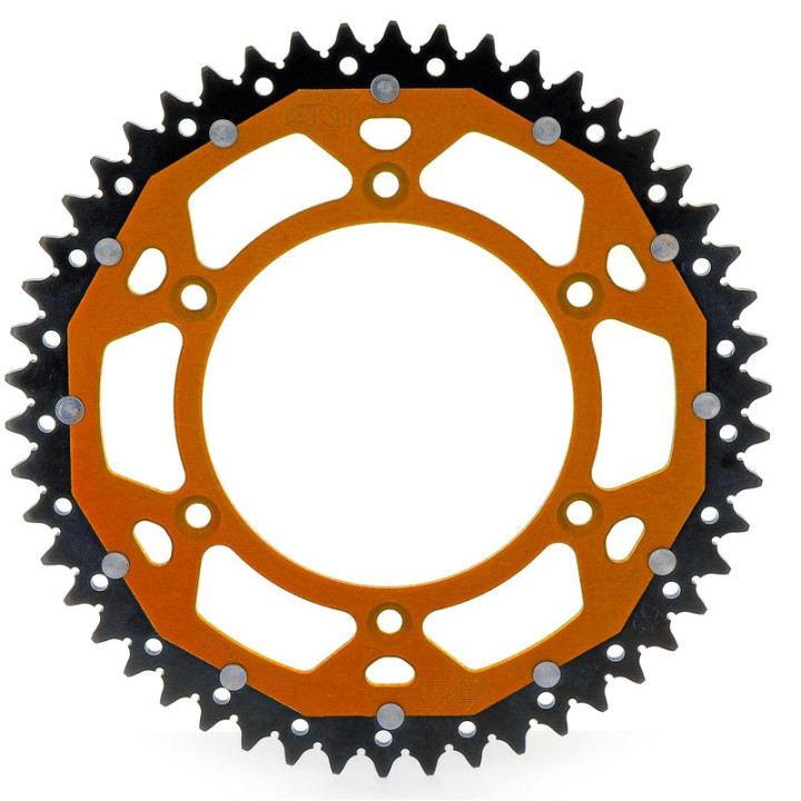 Couronne ART dual-components alu/acier ultra-light anti-boue 897 - 520 - 52 dents 1075659007