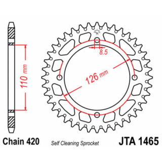 Couronne jt sprockets alu ultra-light anti-boue 1465 - 420 - 46 dents