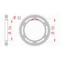 Couronne AFAM acier standard 16203 - 428 - 50 dents | Oxmoto